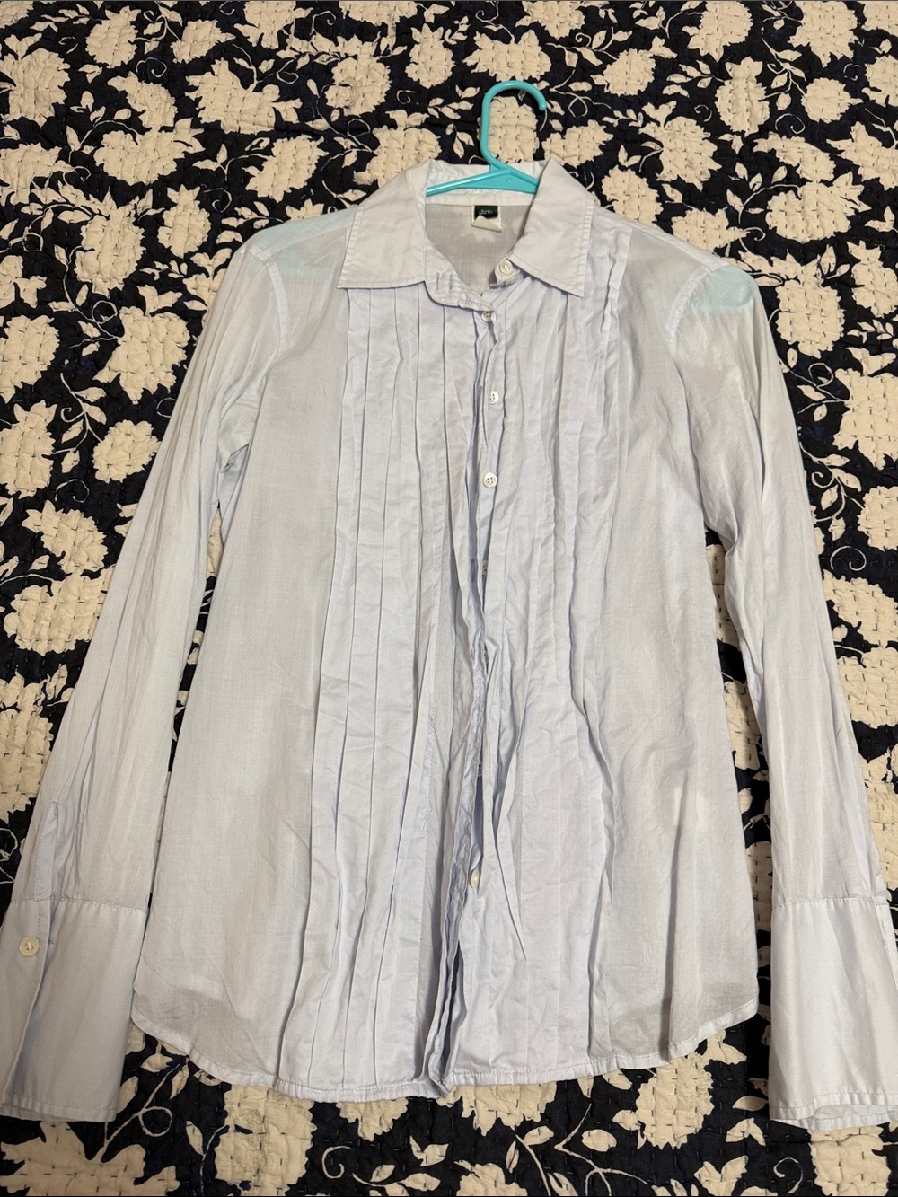 J. Crew Pale Blue Slim Fit Button-Up tuxedo Shirt